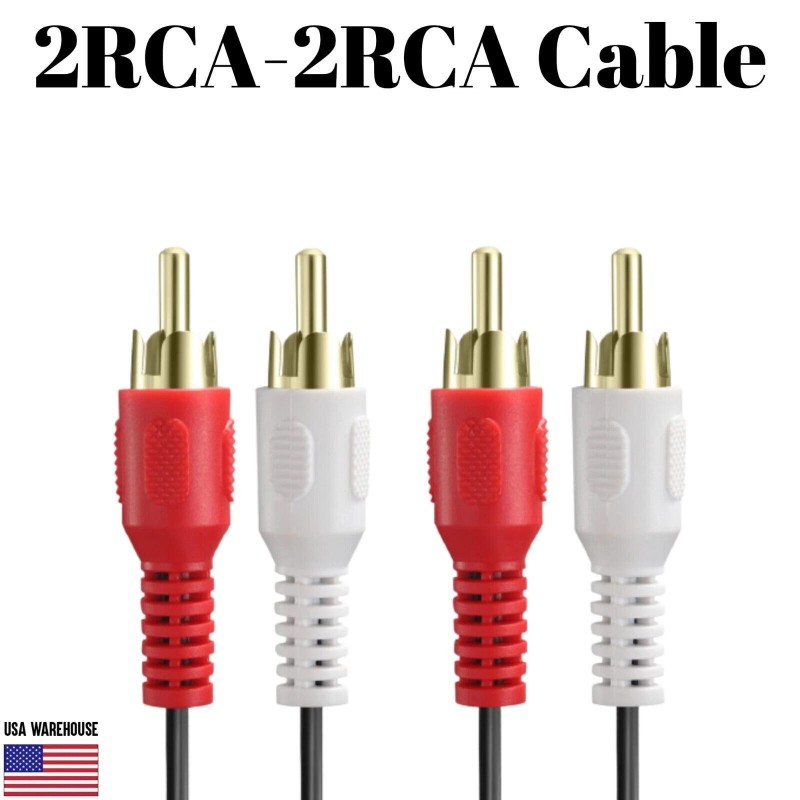 Universal 2 RCA to 2 RCA RCA Cable, Male Stereo