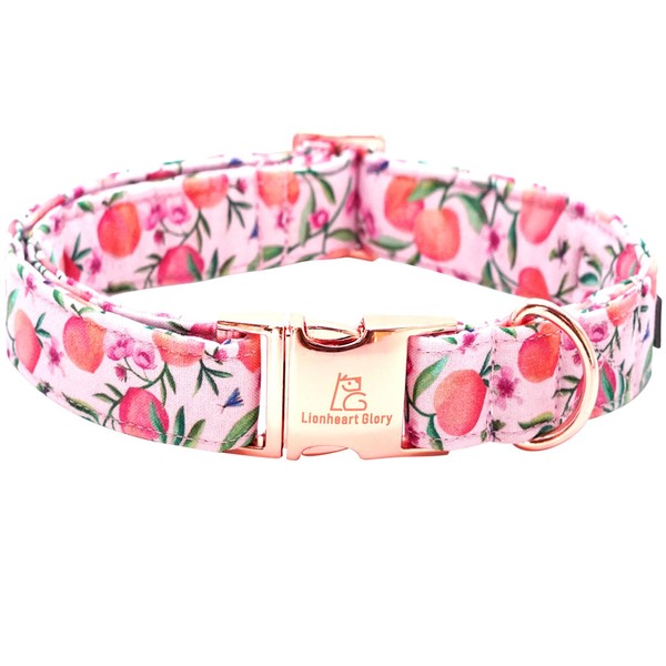 Lionheart Pink Dog Collar - Soft, Durable, Adjustable - Spring