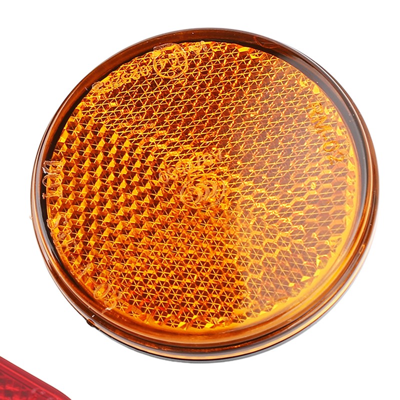 Bicycle Round Reflectors Improved Visibility Universal Fit License Plate Reflector