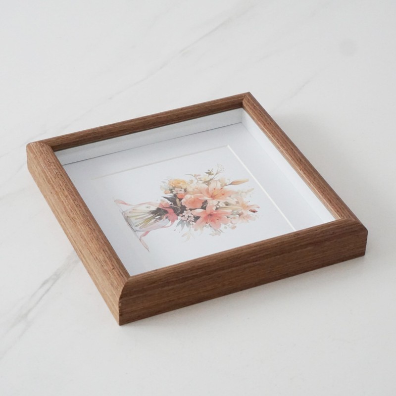 7X7 Wooden Picture Frame, 7X7 Square Picture Frame with 5x5