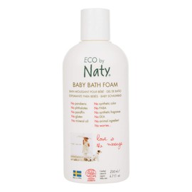 Naty Ecological, Moisturising Baby Bath Foam, Fragrance-Free, Organic, Natural Cosmetics, 200 ml
