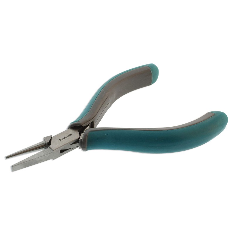 BeadSmith Simply Modern Series, Round/Flat Nose Pliers, 4.75 Inches Long