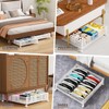 Under Bed Storage Containers with Wheels - Shoe Storage Organizer
