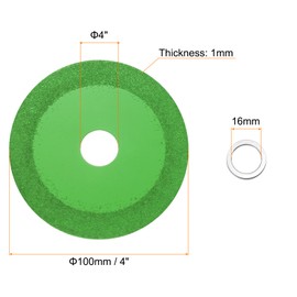 sourcing map 8 Pack Glass Cutting Disc 4 Inch for rotary tool Diamond Cutting Disc Ultra-Thin Saw Blade Wheel with 4/5" Arbor for Cutting Grinding Jade Crystal Tile Ceramic