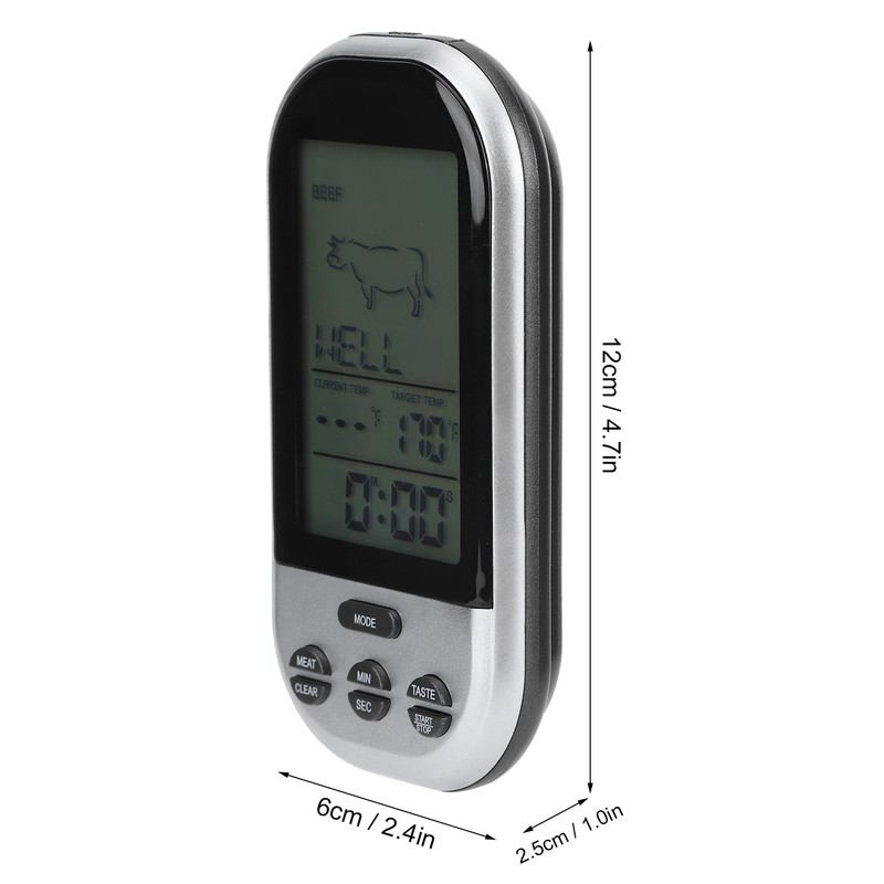 Wireless Electronic Digital Food Meat Thermometer with Probe for Grilling