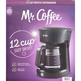 Mr. Coffee 12 Cups- Mr. Coffee ☕️ ON/OFF Switch Coffee Maker - Black