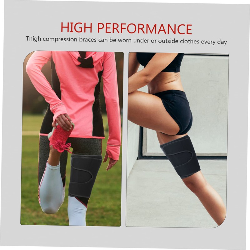 GLEAVI 1pc Thigh Brace Adjustable Compression Sleeve for Sports and