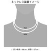 Phiten Rakuwa Necklace, Neck S, Slash Line, Lame Type, White/Gold,