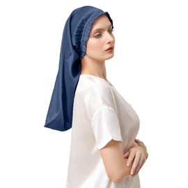 THXSILK Silk Night Cap, 100% Silk, 19 Momme, Highest Grade 6A, OEKO Certified, Tubular Design, Long Hair, Shot Hair, Scalp Moisturizer, Anti-Static, Anti-Break, Split Ends, For Sleeping, Postpartum,