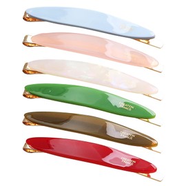 AGLOO 6 Pcs Hair Clips – Korean Style Snap Hair Barrettes for Women & Girls – Fashionable Acetate Hairpins Hair Accessories