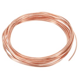 PATIKIL 5M Solid Bare Copper Wire 17 Gauge 99.9% Pure Copper Wire 1.5mm Soft Beading Wire Metal Plant Stem Tie for Jewelry Craft