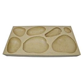 Veneer Stone Rubber Mold for Concrete, River Rock Flats, 23.75x11.5, Version 3, Recycled Material