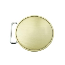 Yippo Accessories Blank round circle bronze plated metal belt buckle