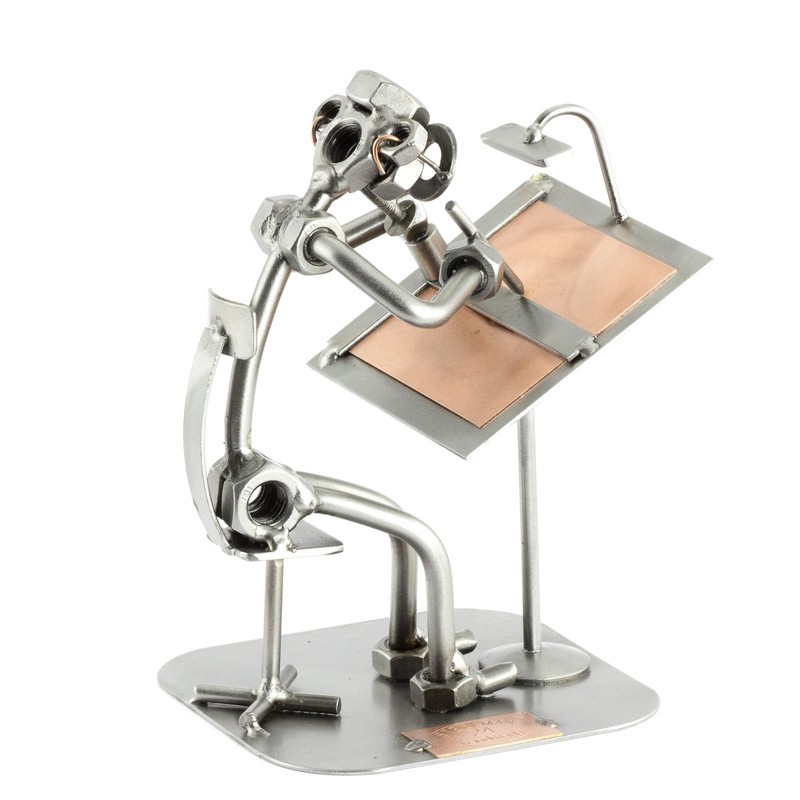 Steelman24 I Nuts and bolts sculpture Technical Illustrator I Handmade