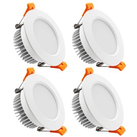 YGS-Tech 3.5 Inch LED Recessed Lighting Dimmable Downlight, 7W(55W Halogen Equivalent), 5000K Daylight White, CRI80, LED Ceiling Light with LED Driver (4 Pack)