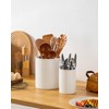 MALACASA LYDIA Ceramic Utensil Holders, 7.3"+5.5" Kitchen Utensil Crock Set