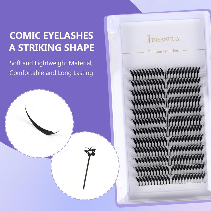 Anime Spire Lashes Premade Wings Eyelash Extensions Flat Root C