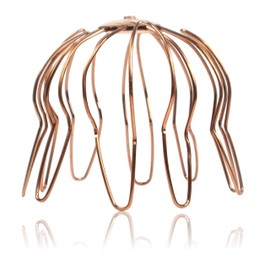 Leaf Catcher Gutter Sieve Copper 120 mm – Gutter Sieve as Leaf Protection for Drain Nozzle, Leaf Sieve Corrosion and UV Resistant, Leaf Catcher Basket DN 120