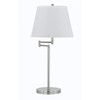 Cal 28" Height Metal Table Lamp in Brushed Steel 150W/Brushed