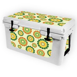MightySkins (Cooler Not Included) Skin Compatible with RTIC 45 Cooler (2017 Model) - Hippie Flowers | Protective, Durable, and Unique Vinyl Decal wrap Cover | Easy to Apply | Made in The USA