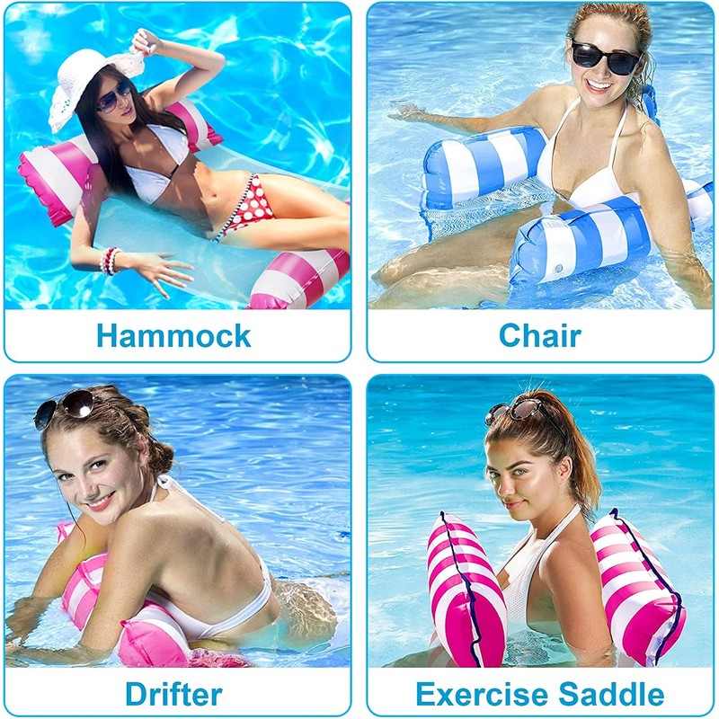 Lunriwis Pool Float Water Hammock 2 Pack Inflatable Swimming Pool