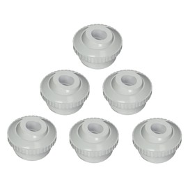 PoolSupplyTown Pool Spa Directional Flow Hydrostream Return Jet Fitting SP1419D with Adjustable 3/4" Opening Rotating Eyeball Compatible with Hayward SP1419D (6 Pack)