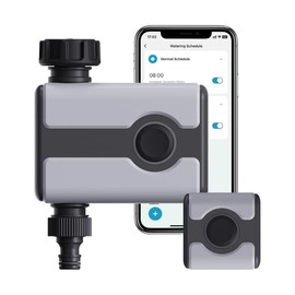 Aqualin WiFi Water Timer Smart Watering Timers for Irrigation with WiFi Hub Sprinkler Hose Timer Compatible with Alexa and Google Wireless Remote APP Control Irrigation System