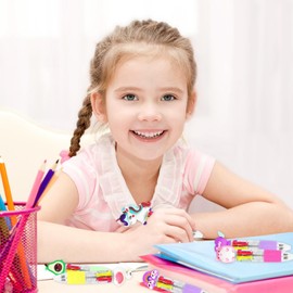 SULOLI 24 Pcs Multicolor Ballpoint 4-in-1 Pens, Retractable Cute Cartoon Animal Ballpoint Pens for Office School Supplies Students Gifts