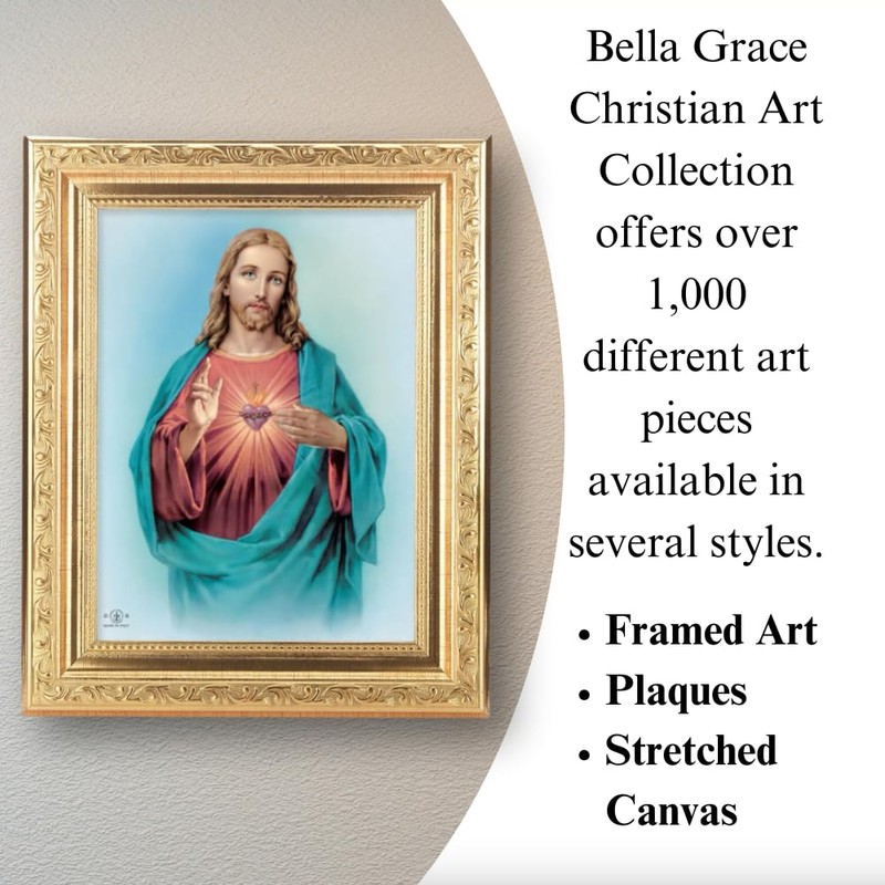 Divine Mercy Picture Framed Wall Art Decor, Extra Large, Classic