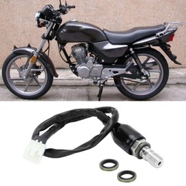 Hydraulic Brake Switch, Hydraulic Motorcycle Brake Pressure Light Switch M10x1. 25 Motorcycle Oil Hose Hydraulic Pump (Straight Head)