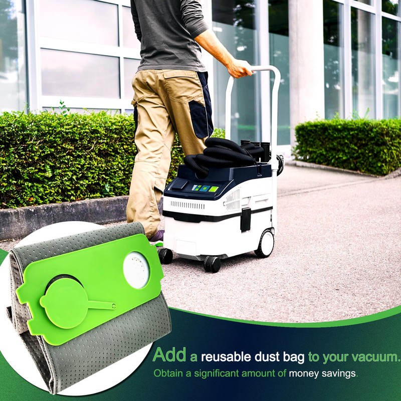 Reusable Dust Bag Compatible with Festool Midi, Mini, and CT