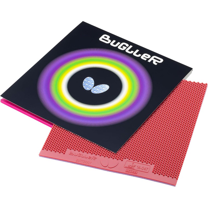 Butterfly Table Tennis Rubber Bugler 006: Red 1.9 00470