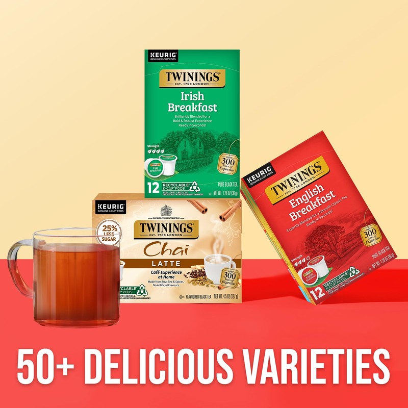 Twinings Irish Breakfast Black Tea 72 K-Cup Pods for Keurig,