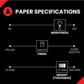 Accent Opaque White 8.5” x 11” Cardstock Paper, 100lb, 271gsm – 200 Sheets (1 Ream) – Premium Smooth Heavy Cardstock, Printer Paper for Invitations, Cards, Menus, Business Cards – 1188091R