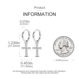 Parmuz 925 sterling silver hoop earring for Woman Dangle Drop Boho vintage Feather Dangling Earring set purple Dream Catcher Simple Small Huggie earring Jewelry Gift