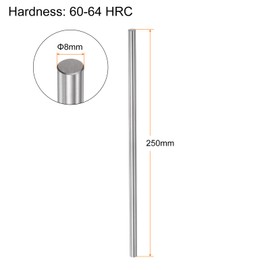 sourcing map Linear Motion Rod Shaft Cable 8 mm x 250 mm Bearing Steel Chrome-Plated Smooth Hardened Rod High Precision Linear Motion Shaft Linear Rail for 3D Printer CNC Craft Tool Pack of 2