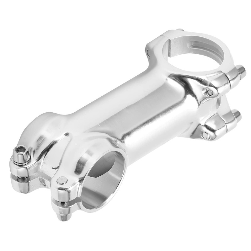 Silver Bike Stem Lightweight Aluminum Alloy with 28.6mm Front Fork