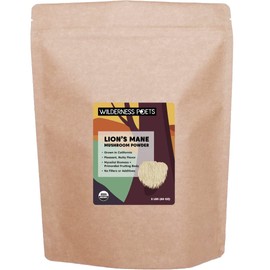 Wilderness Poets Organic Lion's Mane Mushroom Powder - California Grown (80 Ounce - 5 Pound)