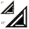MUKCHAP 7 Inch and 12 Inch Triangle Ruler, High Precision