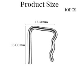 10PCS Rail Injector Leak Off Retaining Clips, Leak Off Pipe Clips, Common Injector Leak Seal Clamp for Ford Peugeot Citroen VW Jaguar, Fuel Pipe Kit for Injector Maintenance and Repair