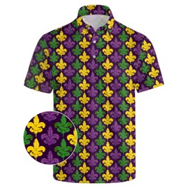 Wemkuqa Holiday Crazy Golf Shirts for Men Moisture Wicking 80s Polo Shirts for Men Quick-Dry Short Sleeve Men's Crazy Golf Polo Shirts - Crazy XL