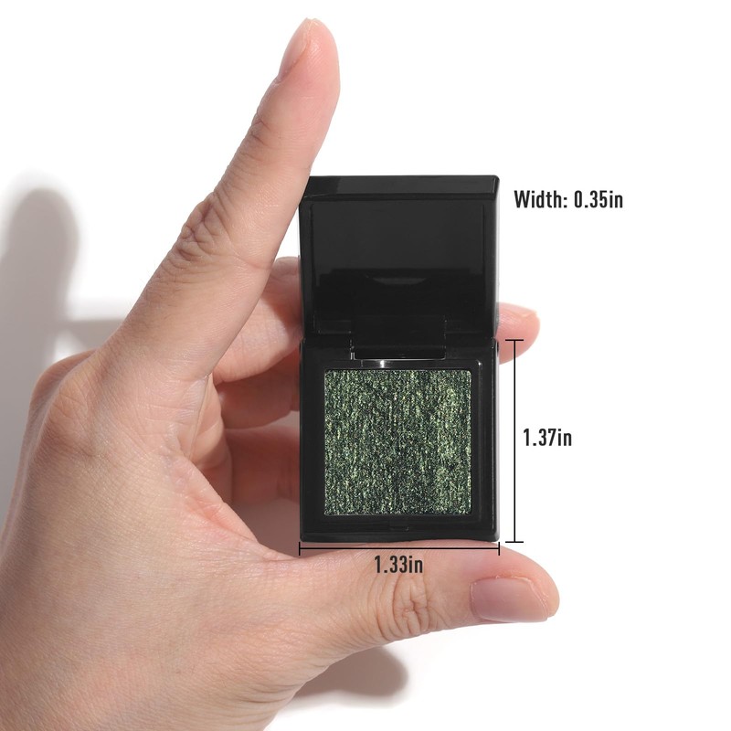 UCANBE Glass Single Eyeshadow Palette, Highly Pigmented Glitter Eye Shadow