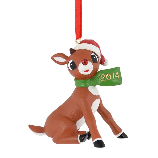 Department 56 Rudolph the Red-Nosed Reindeer with Scarf Hanging Ornament,