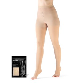 VARCOH Compression Socks for Women,Tights For Men & Women, Compression Stocking Best for DVT, Maternity, Pregnancy, Varicose Veins, Relief Shin Splints, Edema (M,Beige)