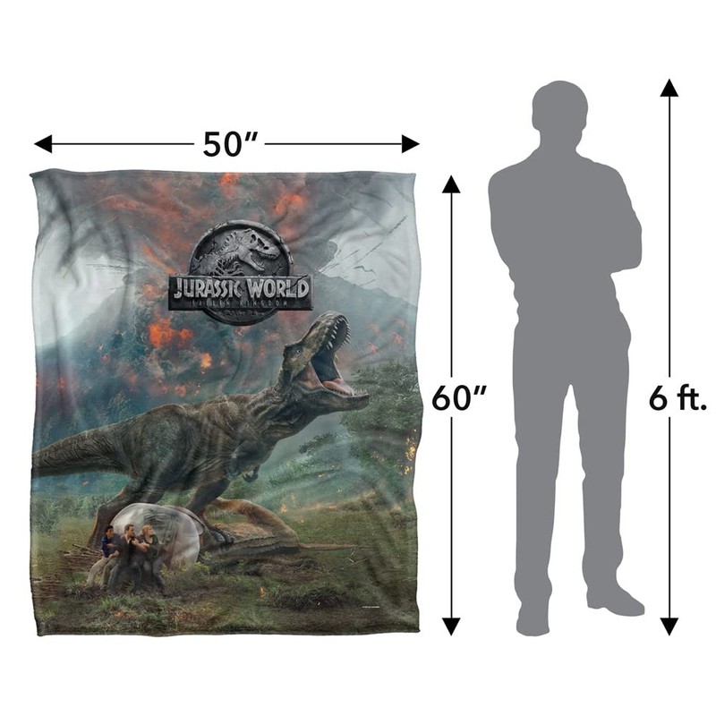 JURASSIC WORLD FALLEN KINGDOM TREX POSTER Silky Touch Super Soft
