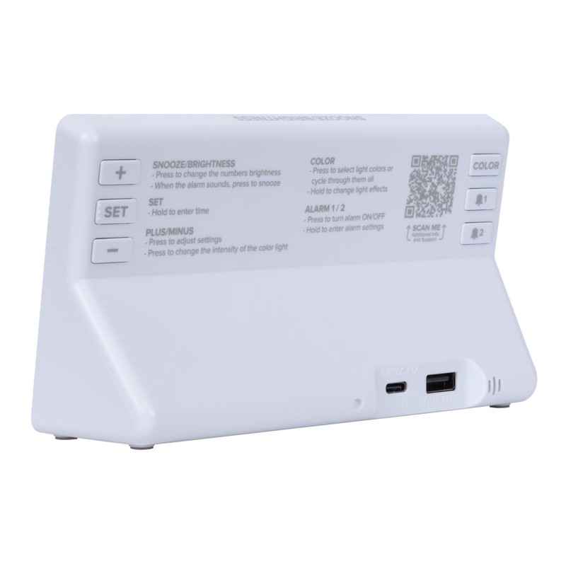 La Crosse Technology 617-149 Digital Alarm Clock with Color Changing