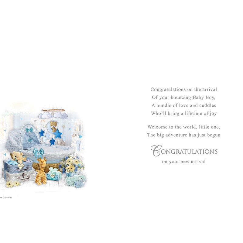 Regal Publishing New Baby Boy Card - 8 x 6