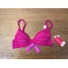 Hula Honey Pink Crochet Lace LARGE D Underwire Adjustable Bikini