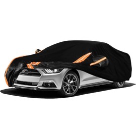 Dototow 8-Layer All Weather Waterproof Car Cover Custom Fit for Ford Mustang/Shelby 1964-2025, Lab-Verified Snow/Rain/UV Protection - Zipper Door & Storage Bag