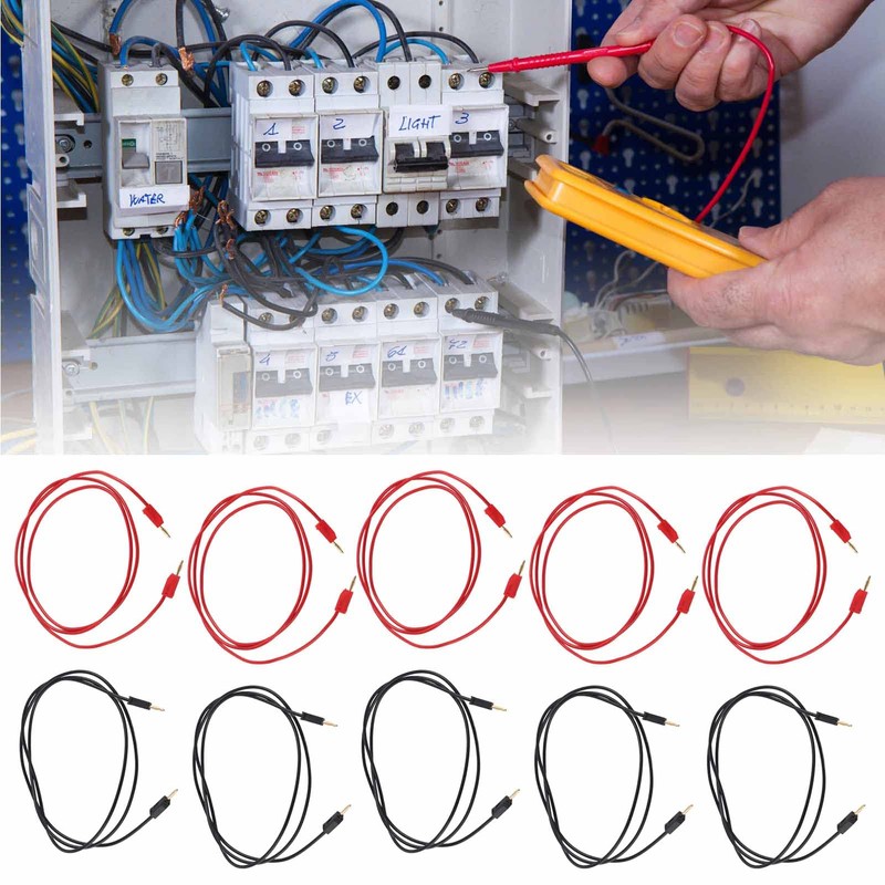 5 Sets Banana Plug Test Lead Gold Plating Banana Plug